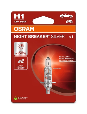  BLISTER 1 BEC H1 12V55W NIGHT BREAKER SILVER 100%